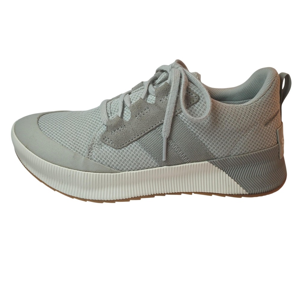 Sorel Out N About Plus Gray Mesh Suede Low Top Sneakers Womens 9